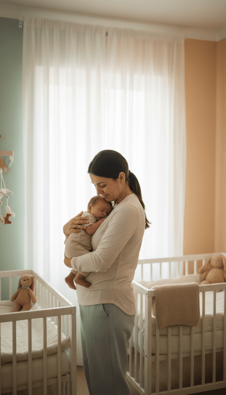 Infant resting peacefully in calm environment