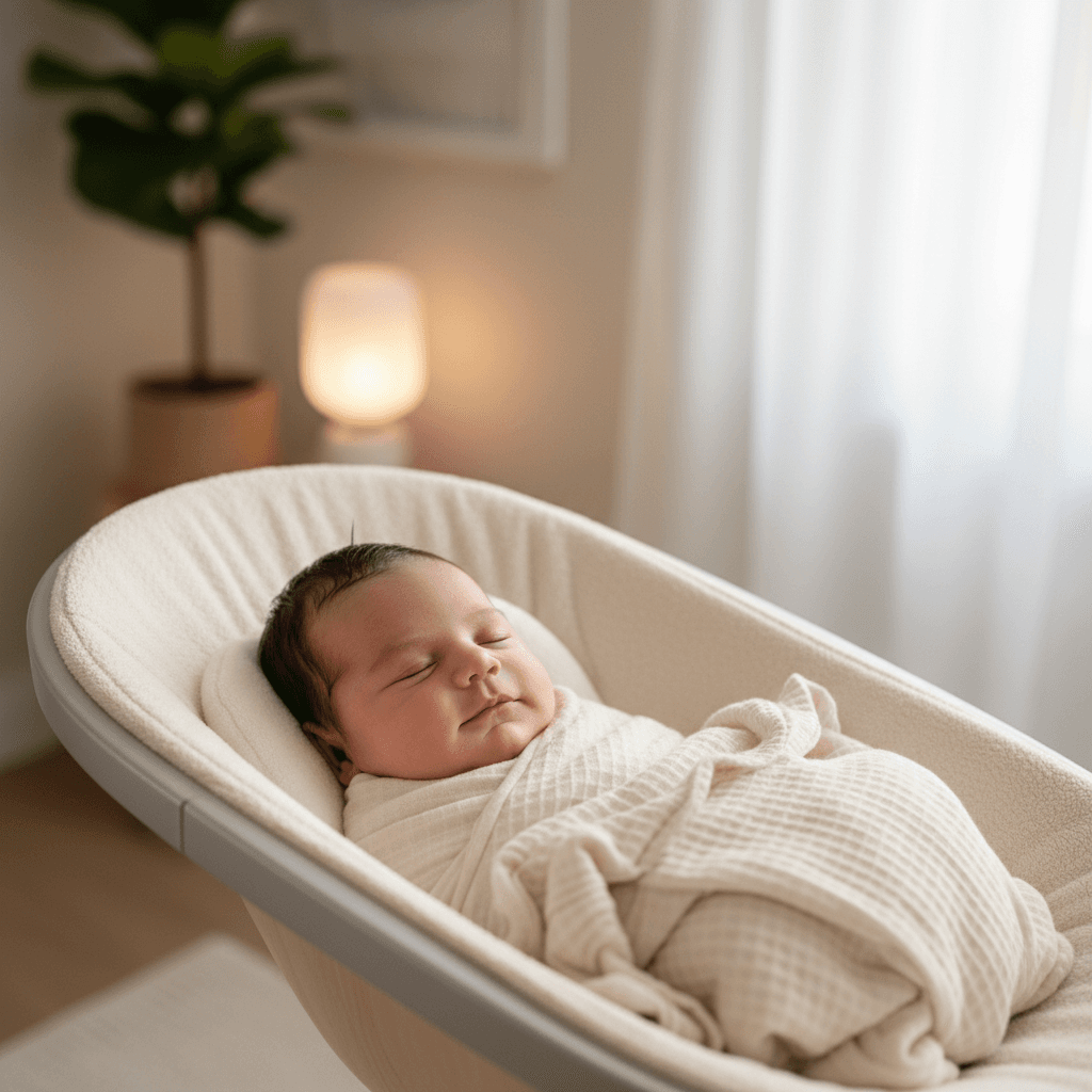 Calm sleeping area designed for infant rest and comfort